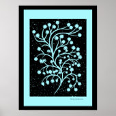 Midnight Garden Line Turquoise Mist    Poster (Voorkant)
