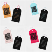 Midnight Garden Line Zacht Roze Cadeaulabel