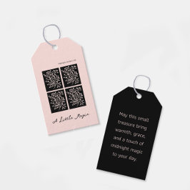 Midnight Garden Line Zacht Roze Cadeaulabel
