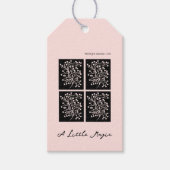 Midnight Garden Line Zacht Roze Cadeaulabel (Voorkant)