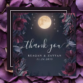 Midnight Garden Moon Wedding Bedankkaart
