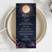 Midnight Garden Moon Wedding Menu