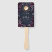 Midnight Garden Moon Wedding Programma Handwaaier (Voorkant)