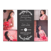 Midnight Garden Quinceañera Invite Kaart