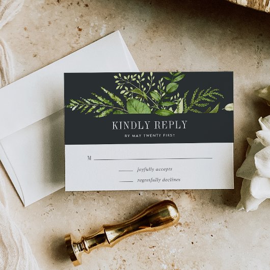 Midnight Garden RSVP-kaart RSVP Kaartje