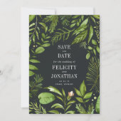 Midnight Garden Save the Date Kaart (Voorkant)