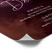 Midnight Garden Signature Drink Menu Wedding Sign Poster (Hoek)