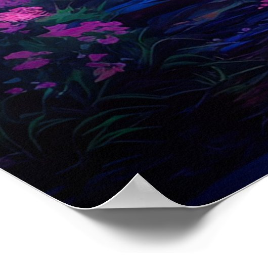 Midnight Garden Stairs Poster (Hoek)