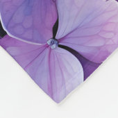 Midnight Garden Violet Hydrangea Waterverf Fleece Deken (Hoek)