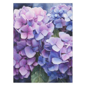 Midnight Garden Violet Hydrangea Waterverf Tafelkleed (Voorkant)