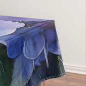 Midnight Garden Violet Hydrangea Waterverf Tafelkleed (Voorbeeld)