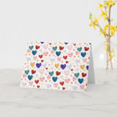 Midnight Garden Watercolor Hearts Kaart (Gele Bloem)