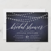 Midnight Garland Bridal Shower Invitation Kaart (Voorkant)