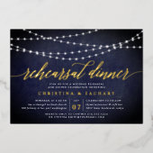 Midnight Garland Proefdinner Folie Uitnodiging (Voorkant)