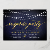 Midnight Garland Surprise Party Folie Uitnodiging (Voorkant)