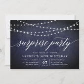 Midnight Garland Surprise Party Uitnodiging (Voorkant)