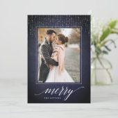 Midnight Garland | Vakantieknopkaart Feestdagenkaart (Staand voorkant)