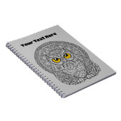 Midnight Gaze Eclipse Watcher Uil Notitieboek (Rechterzijde)