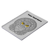 Midnight Gaze Eclipse Watcher Uil Notitieboek (Linkerzijde)