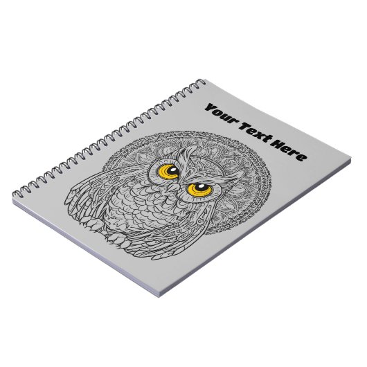 Midnight Gaze Eclipse Watcher Uil Notitieboek (Linkerzijde)