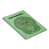 Midnight Gaze Eclipse Watcher Uil Notitieboek (Rechterzijde)