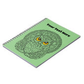 Midnight Gaze Eclipse Watcher Uil Notitieboek (Linkerzijde)