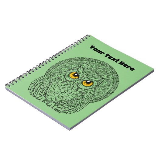 Midnight Gaze Eclipse Watcher Uil Notitieboek (Linkerzijde)