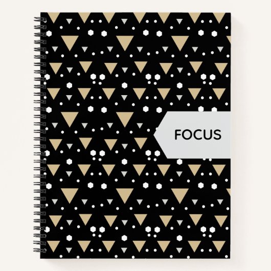 Midnight Geometry Luxe Tie Notitieboek (Voorkant)