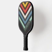 Midnight gestreept nostalgisch Chevron Fade Pickleball Paddle (Links)