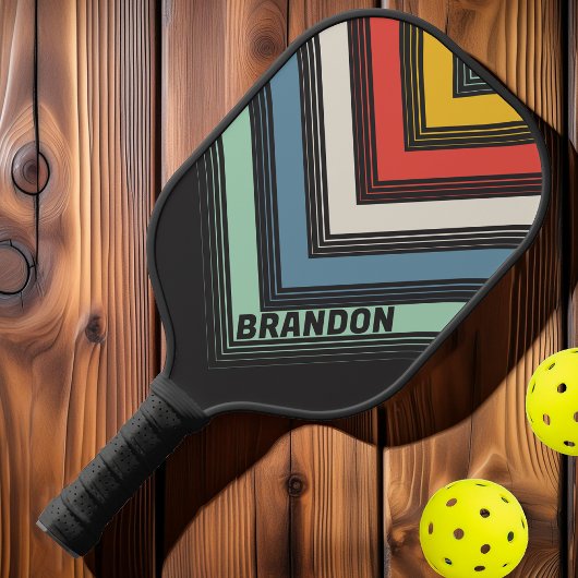 Midnight gestreept nostalgisch Chevron Fade Pickleball Paddle