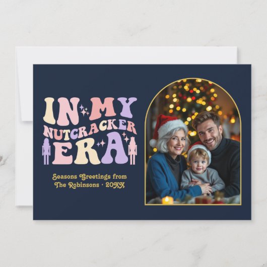 Midnight Glam In My Nutcracker Era Christmas Photo Feestdagenkaart (Voorkant)