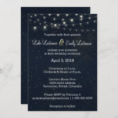 Midnight Glamour Bruiloft Kaart (Voorkant / Achterkant)