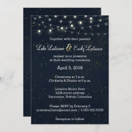 Midnight Glamour Bruiloft Kaart