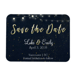 Midnight Glamour Save the Date Magneet