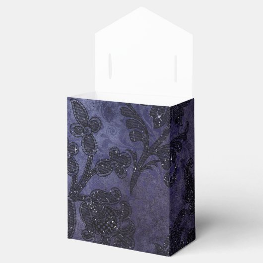 Midnight Glimmer  Damask Bedankdoosjes (Geopend)
