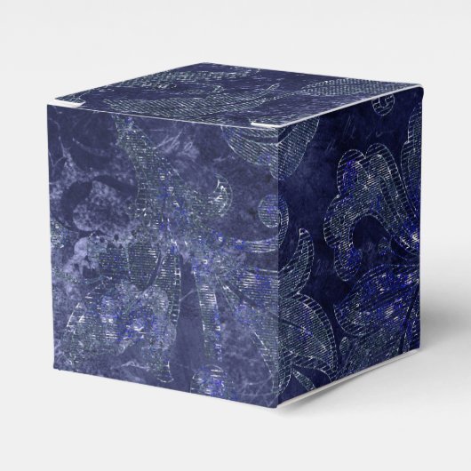 Midnight Glimmer  Damask Bedankdoosjes (Voorkant Zijde)