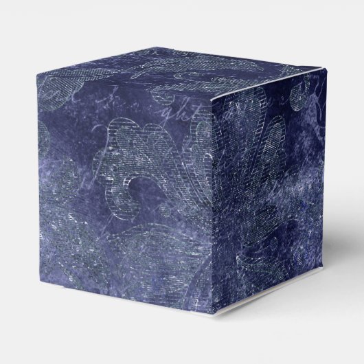 Midnight Glimmer  Damask Bedankdoosjes (Achterkant)