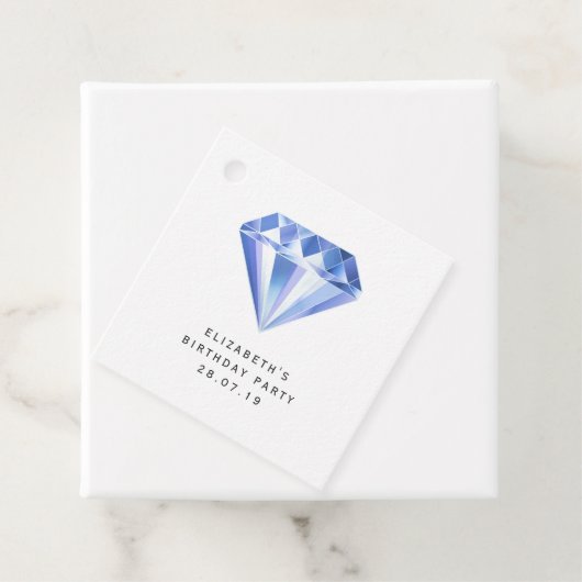 Midnight Glimmer Diamant Bedankjes Labels (In situ)