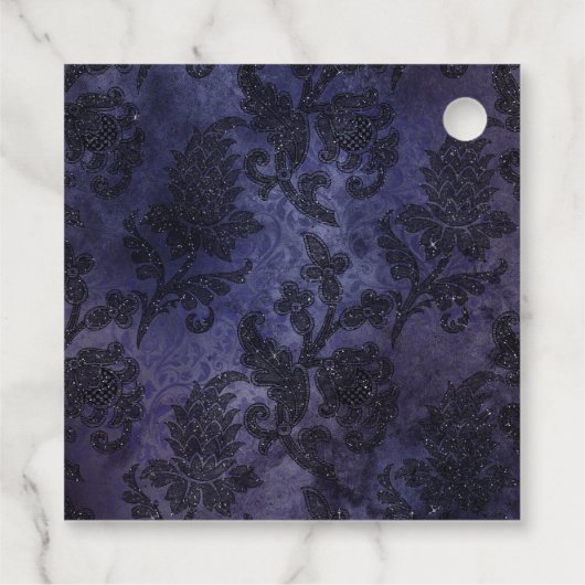 Midnight Glimmer Diamant Bedankjes Labels (Achterkant)