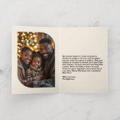 Midnight Glow Cozy Vibes Christmas Photo Folie Feestdagenkaart (Binnenlaag)