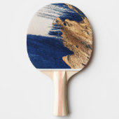 Midnight Gold: Abstract Elegance Tafeltennisbatje (Voorkant)