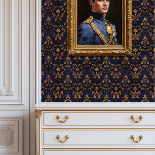 Midnight Gold Baroque Princess Behang