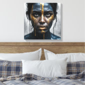Midnight Gold Canvas Afdruk (Insitu (Slaapkamer))