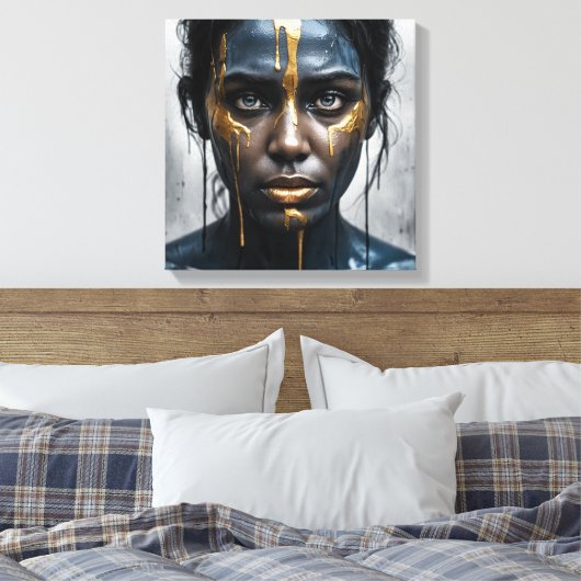 Midnight Gold Canvas Afdruk (Insitu (Slaapkamer))