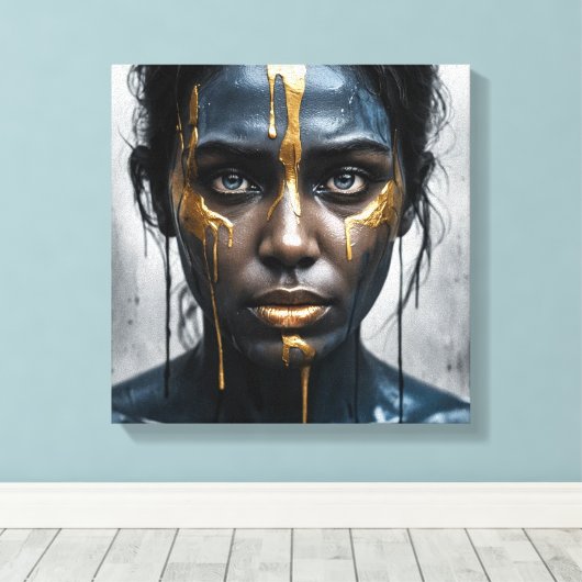 Midnight Gold Canvas Afdruk (Insitu (Houten vloer))