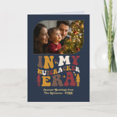 Midnight Gold Fun Retro Christmas Photos Feestdagen Kaart (Voorkant)