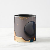 Midnight Gold Liquid Marble Mok (Midden)