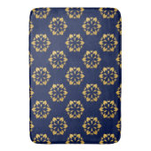 Midnight Gold: Luxe geometrisch patroon op Deep Bl Badmat (Voorkant Verticaal)