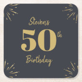 Midnight Gold Milestone Kartonnen Onderzetters (Voorkant)