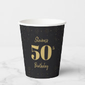 Midnight Gold Milestone Paper cup Papieren Bekers (Voorkant)
